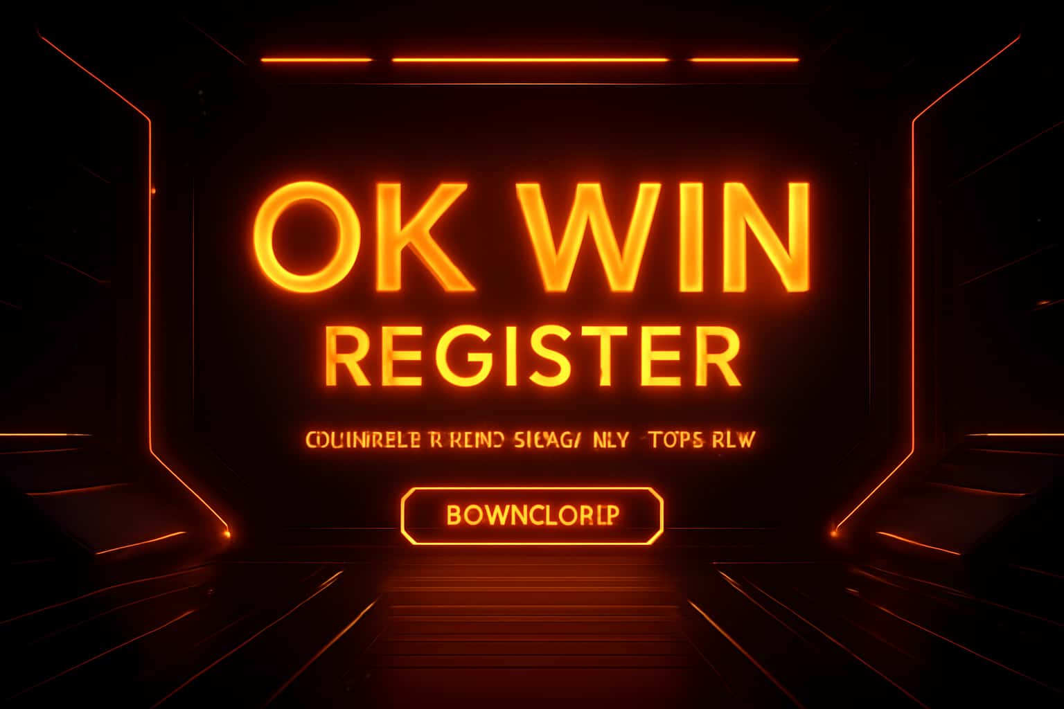 Futuristic 3D background with neon accents